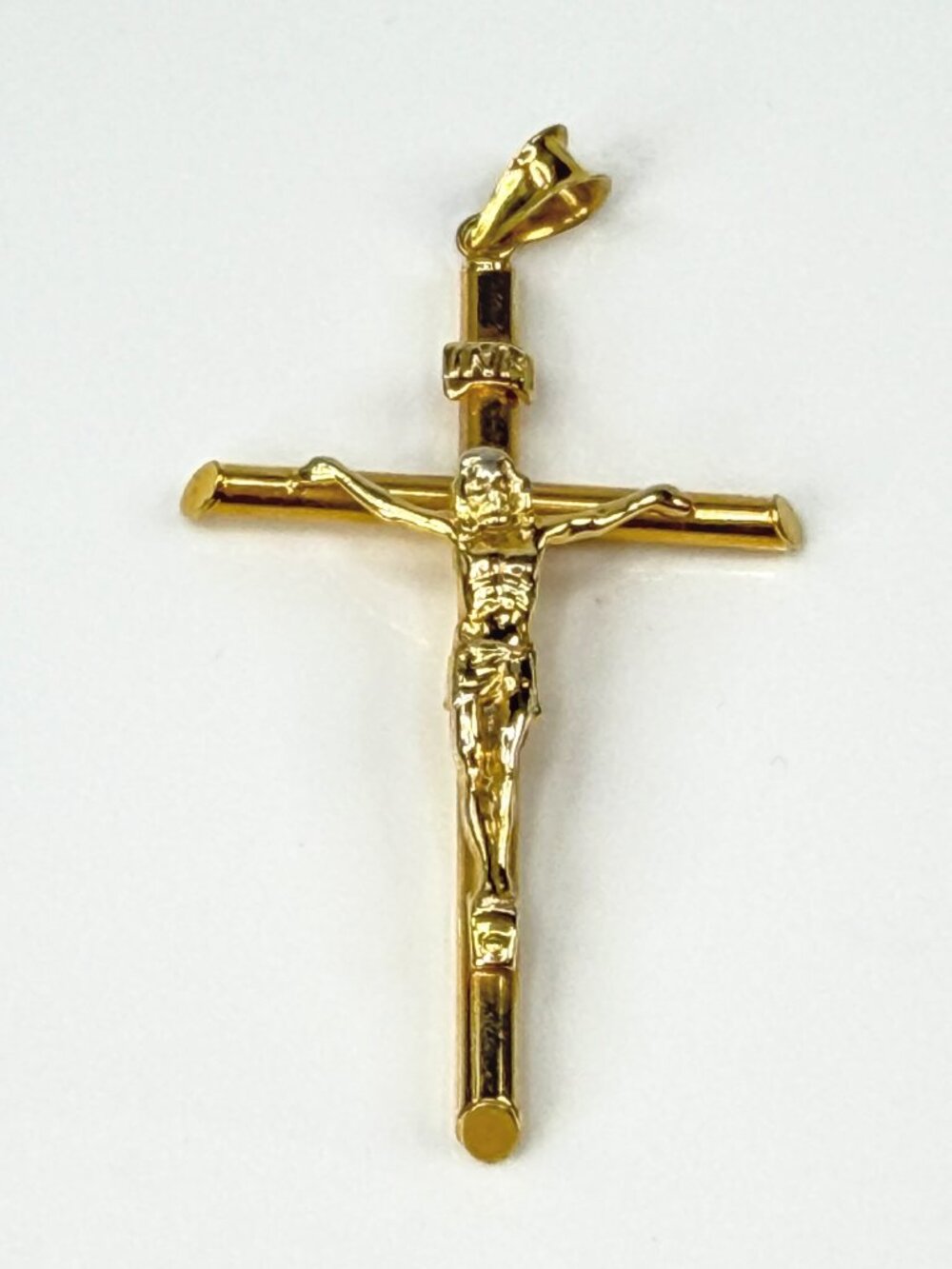 Vintage 14K Yellow Gold Large Jesus Crucifix Cross Pendant 2.25" JR2162